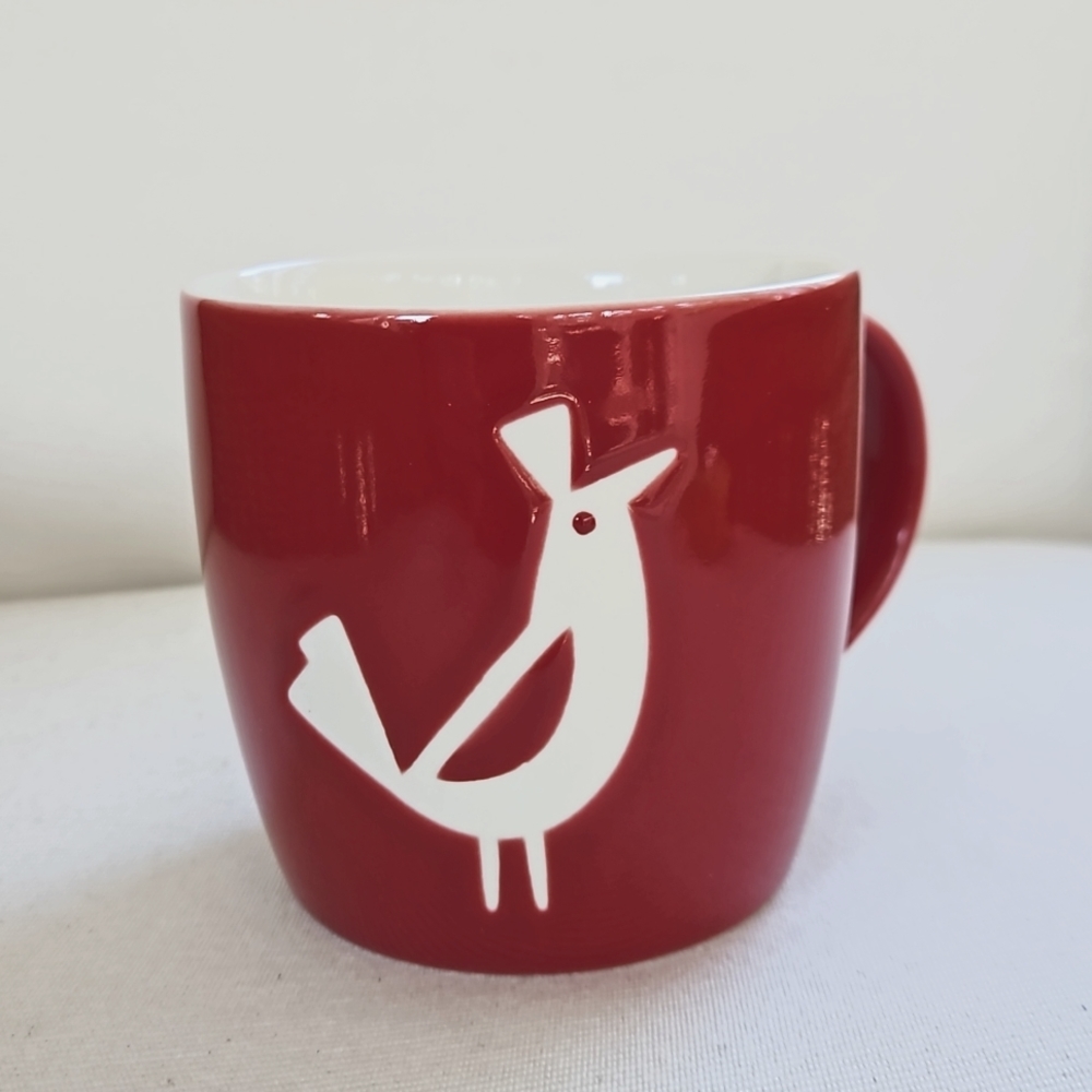 STARBUCKS 2011 Beautiful Red & White Holiday Mug NWOT